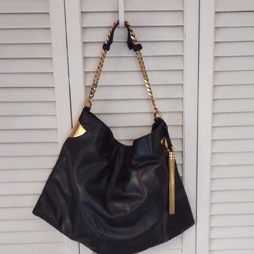 Authentic GUCCI 1970 Medium Black Leather Women's Bag
